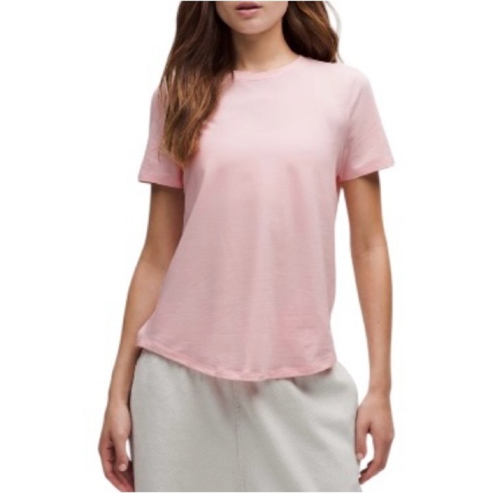 Old Navy Everywear 100% Cotton Slub Crew neck Tee Shirt Top M Abalone Pink